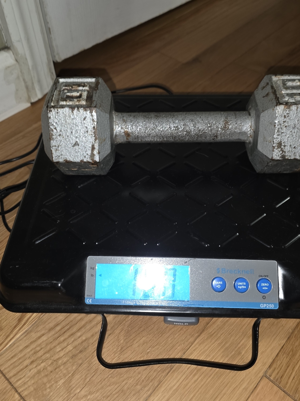VINTAGE BRECKNELL SCALES 250 LB CAPACITY & CHARGER DISCONTINUED POSTAL RARE